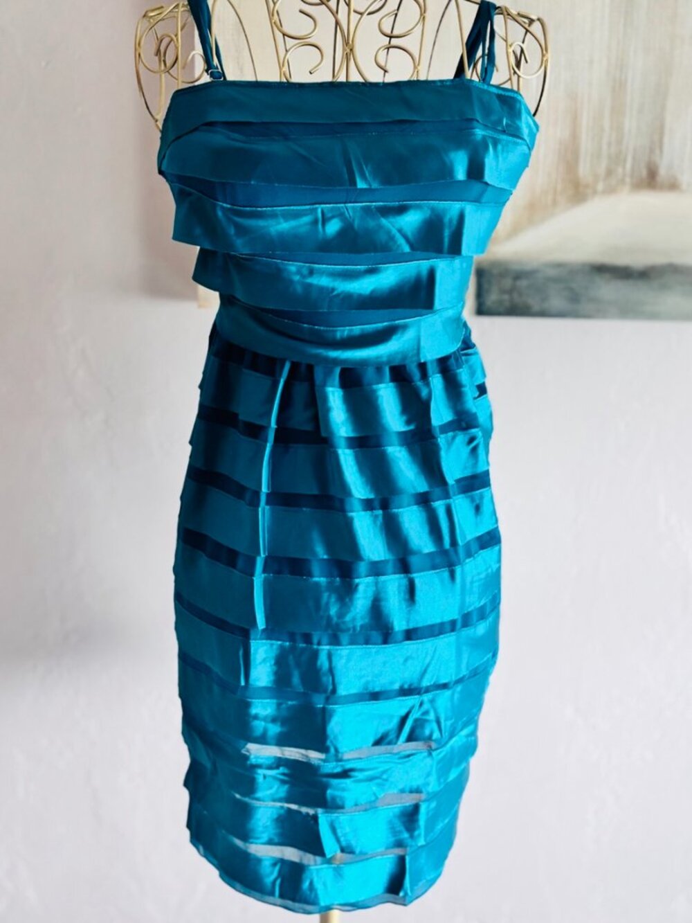 ✨ Lucy Paris Teal Ruffle Mini Dress | NWT ✨ - Picture 2 of 8